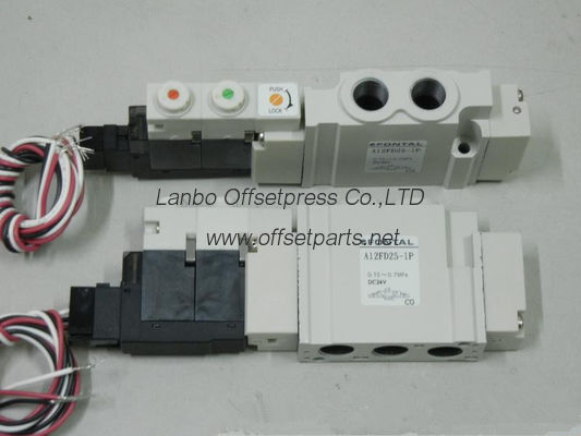 frontal  cylinder valve DC 24V A12FD25-1P , high quality original offset press spare parts for komori LS machine