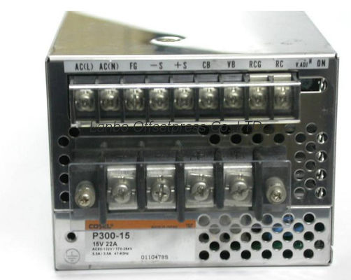 power supply P300-15 , Input - AC 85-132 / 170-264 Output - DC 15V 22A  ,komori original spare part