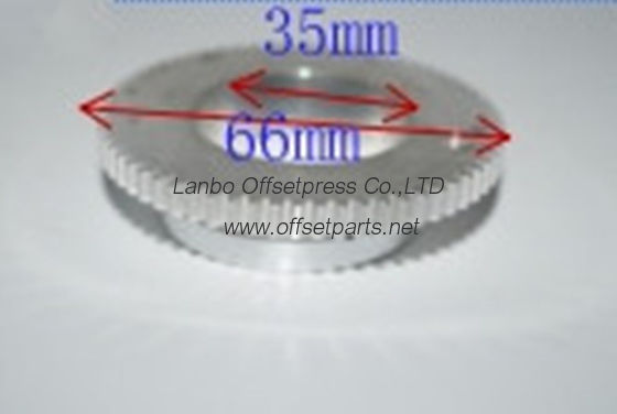 high quality gear 64 tooth OD 66 x ID 36 x H 5.5 ,OD 45 , 5 holes